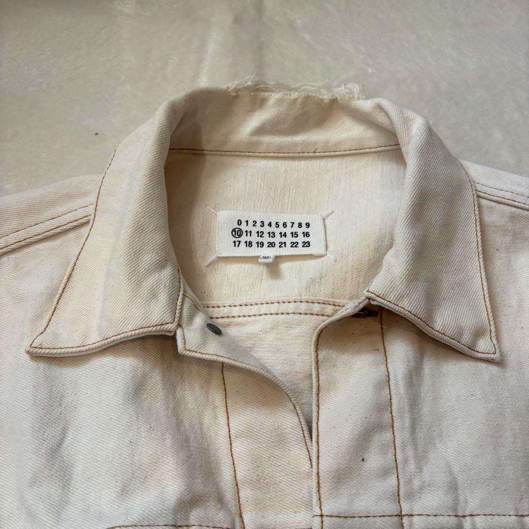 マルジェラ　生成り　gジャン 美品