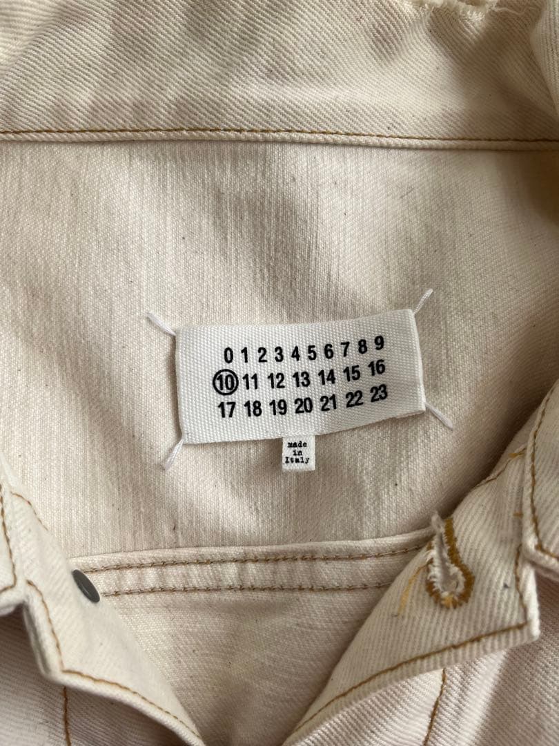 マルジェラ　生成り　gジャン 美品