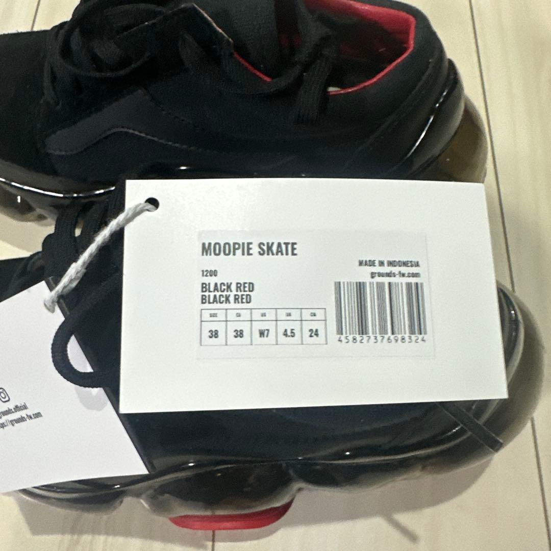 カジュアルスニーカー 黒/赤