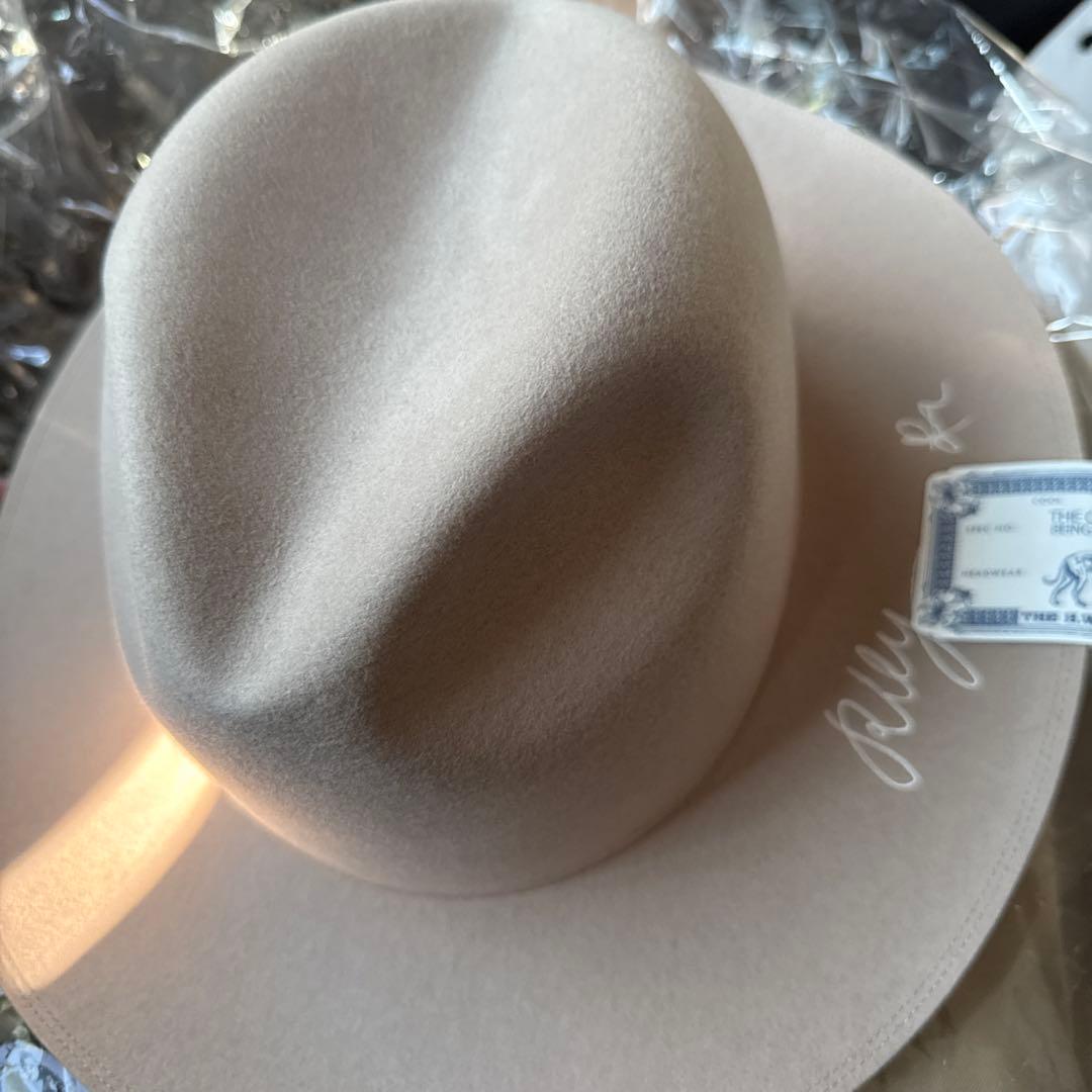 Rily ベージュ ウールフェルトハット L