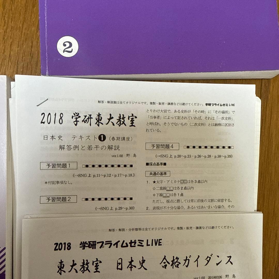 【レア品】野島の日本史　東大教室　3冊セット