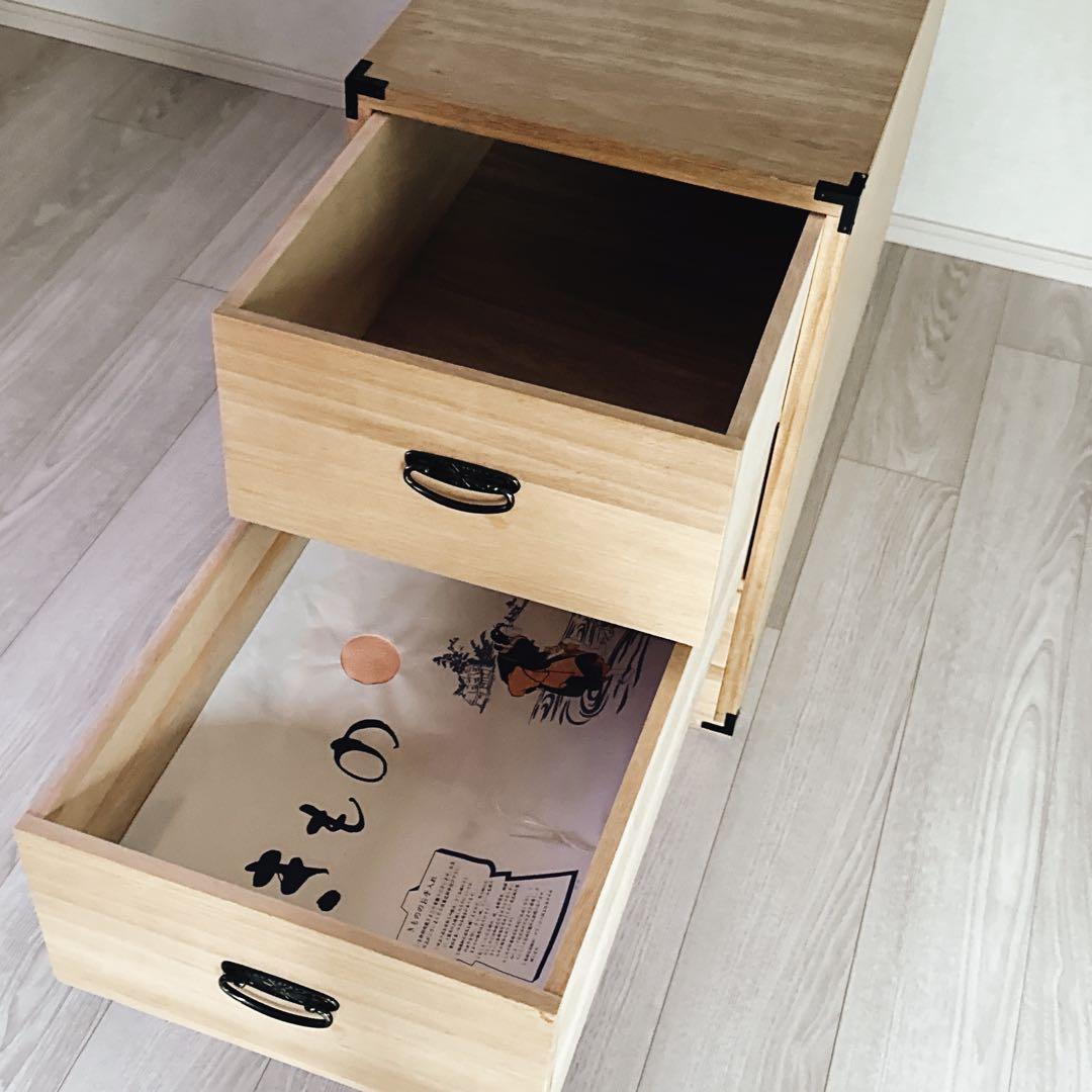 《used》桐箪笥　和服　3段収納　チェスト　押入れ収納　押入れ箪笥