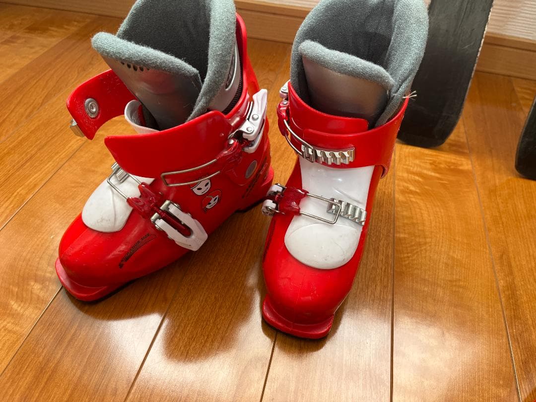 HEAD TEAM ジュニアスキー 107cm ブーツ・ストック付き　フルセット