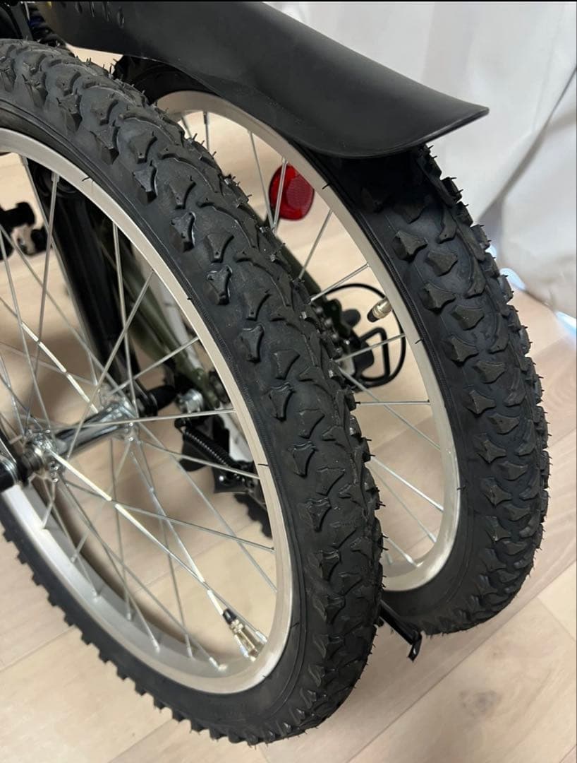 THREE STONE 折りたたみ自転車 オリーブグリーン