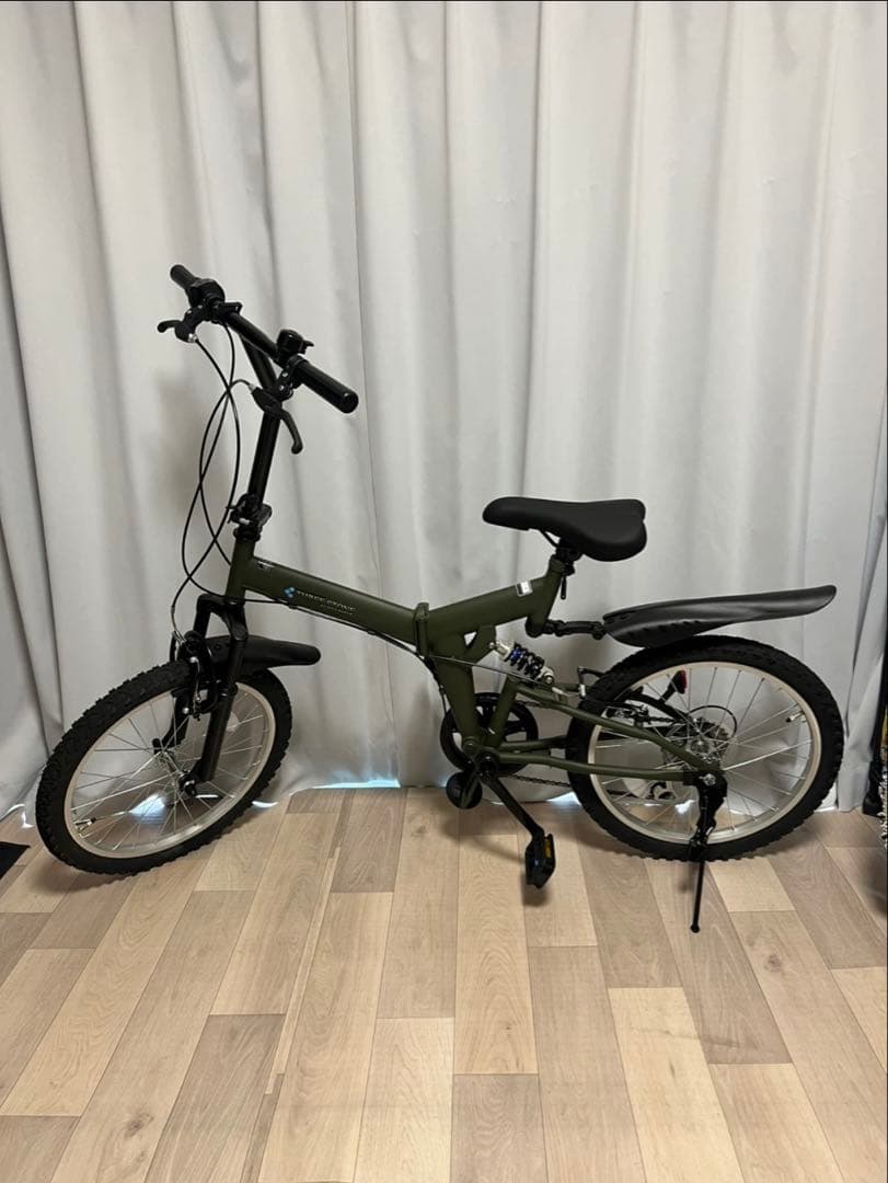 THREE STONE 折りたたみ自転車 オリーブグリーン