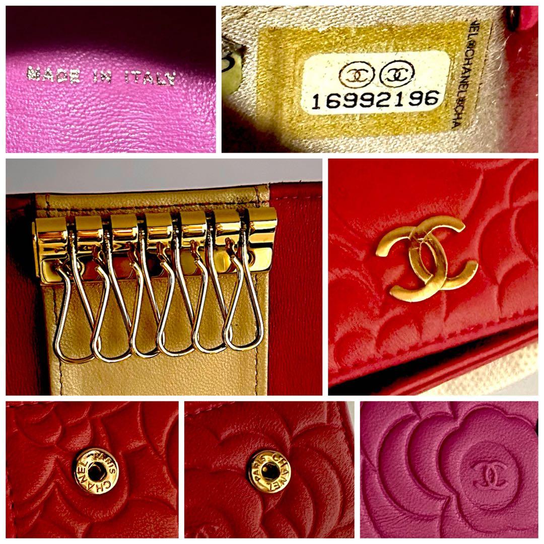 値下不可‼️【視線を奪う‼️大人可愛い‼️】CHANEL カメリア　キーケース　6連