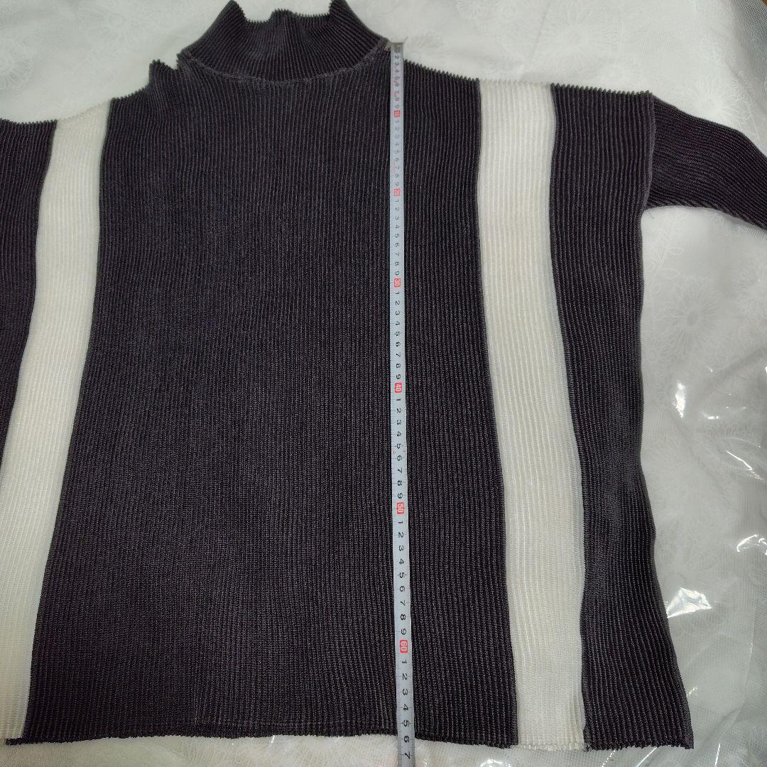 SPECCIOハイネックプルオーバー　長袖シャトルプリーツ切替チュニック