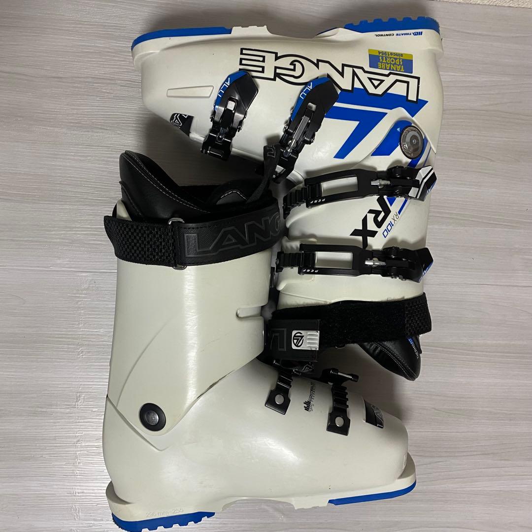 【美品】LANGE RX100 スキーブーツ 296mm 25-25.5 白　緑