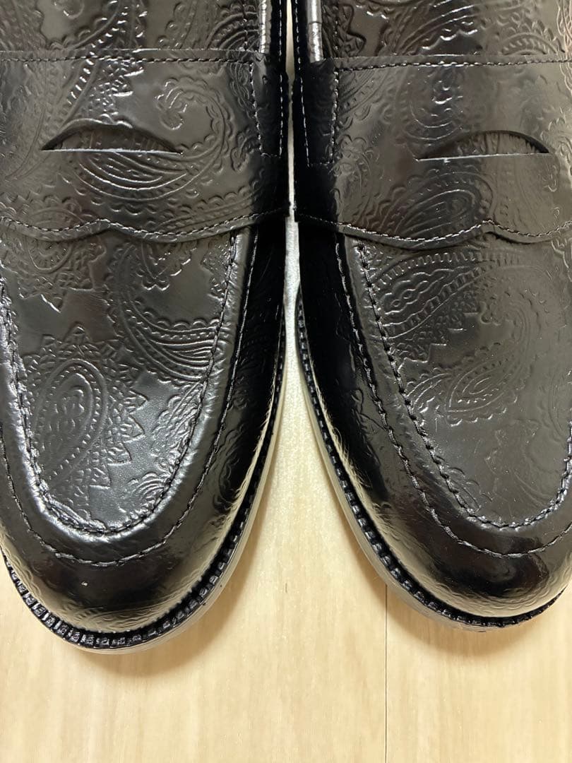25.0cmケンフォード K024 EMBOSSED LOAFERS ペイズリー