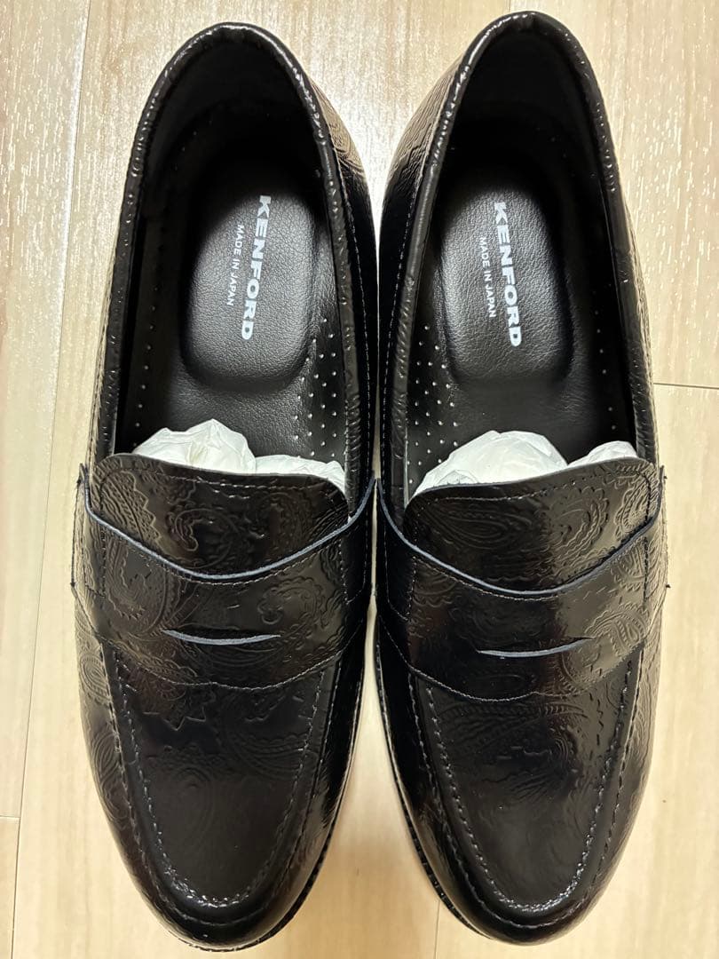 25.0cmケンフォード K024 EMBOSSED LOAFERS ペイズリー