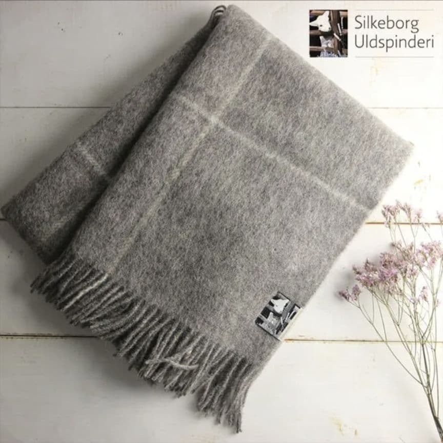 Silkeborg Uldspinderi　ウール　ブランケット　グレー　新品