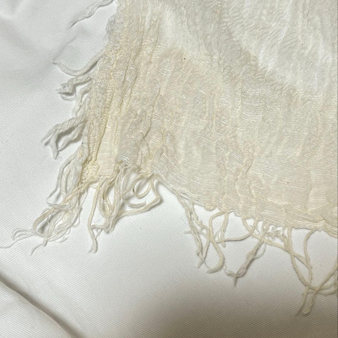 【美品】タマキニイメ　ルーツストール　　　　　BIG一重　　　　　　オフホワイト