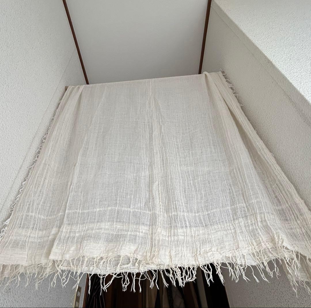 【美品】タマキニイメ　ルーツストール　　　　　BIG一重　　　　　　オフホワイト