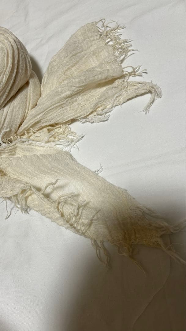 【美品】タマキニイメ　ルーツストール　　　　　BIG一重　　　　　　オフホワイト