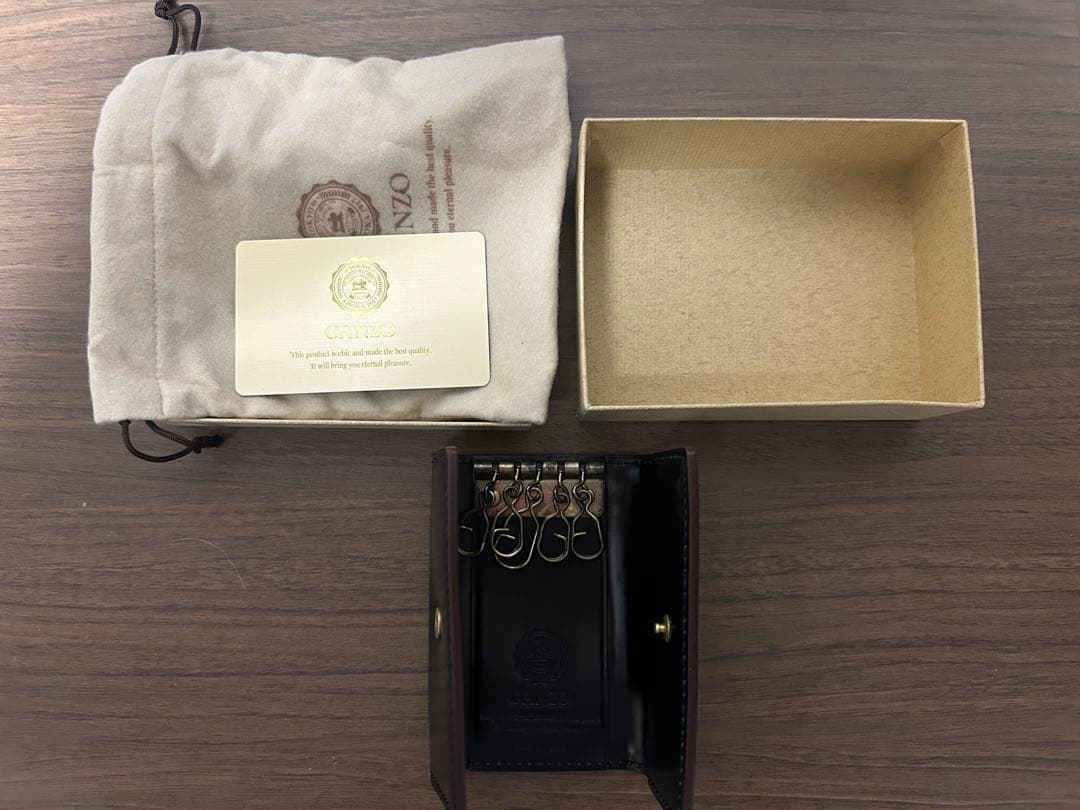 【新品未使用】GANZO ガンゾ シェルコードバン2 キーケース ブラック