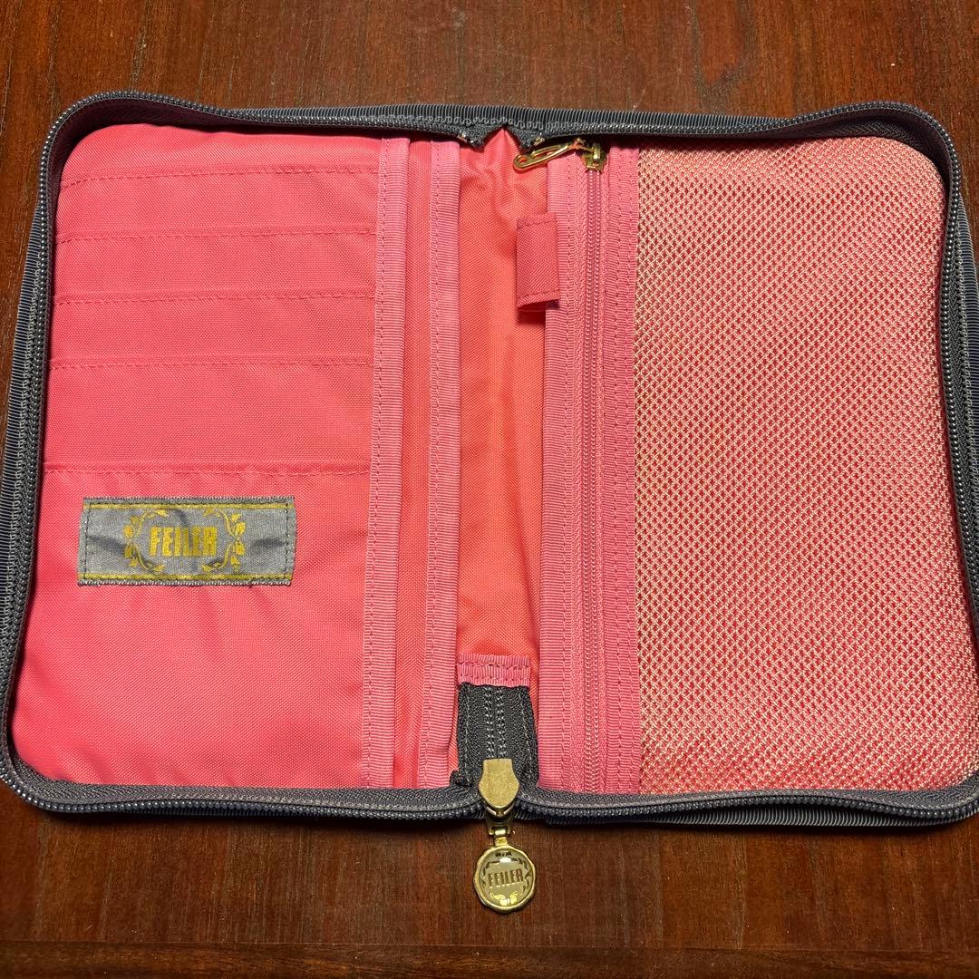 【美品】FEILER フェイラー ハイジ　グレー マルチケース 　母子手帳入れ