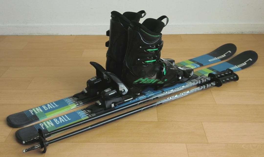 ■■送料無料■ELAN＋Hart■子供用スキー4点セット■110/21■WAX■