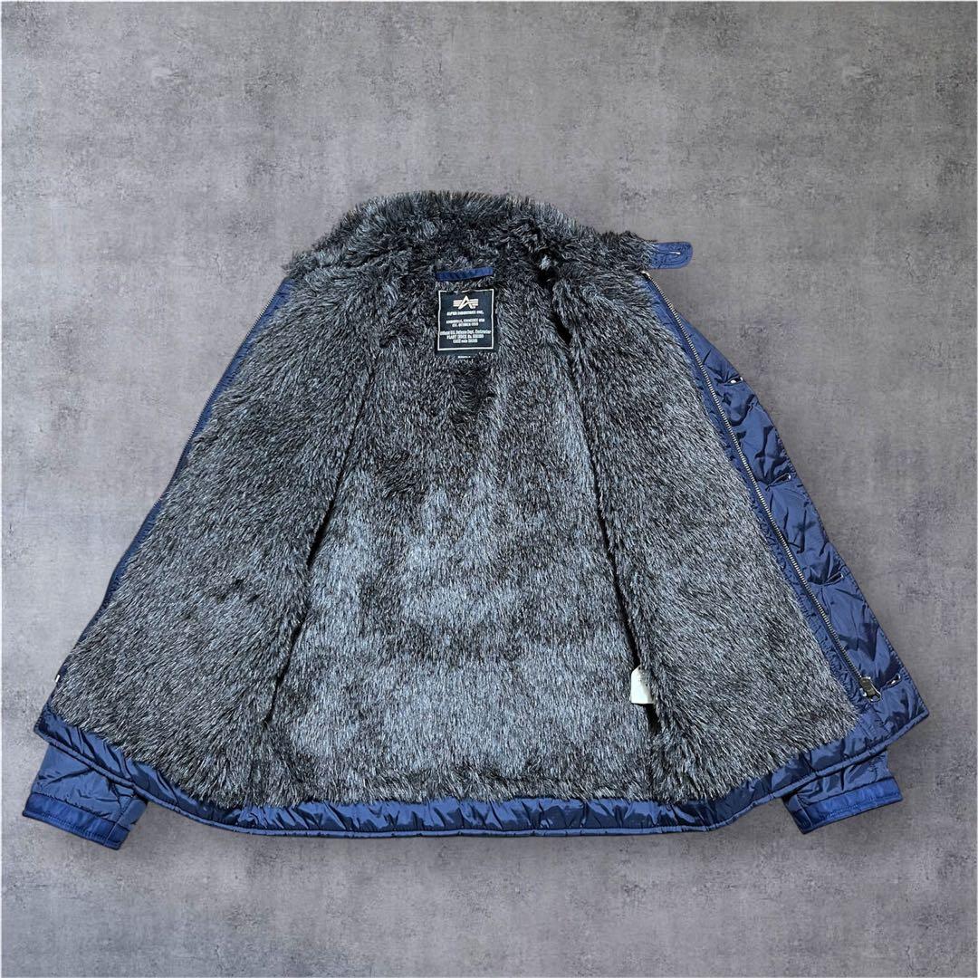 ALPHA INDUSTRIES N-1デッキジャケット　ネイビー　S ボア