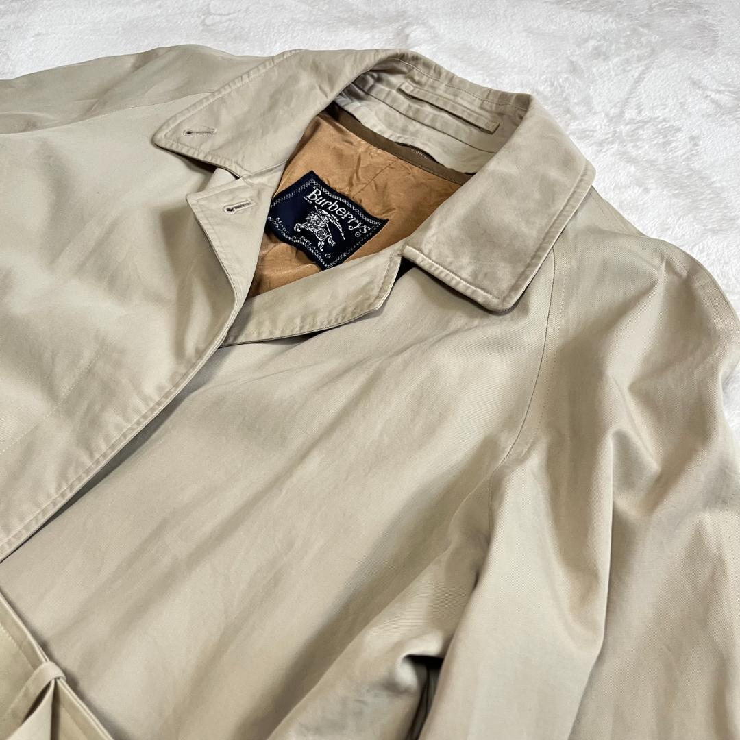 【極美品】バーバリー ステンカラーコート L ～ LL XL ライナー付き