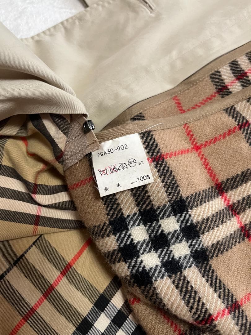 【極美品】バーバリー ステンカラーコート L ～ LL XL ライナー付き