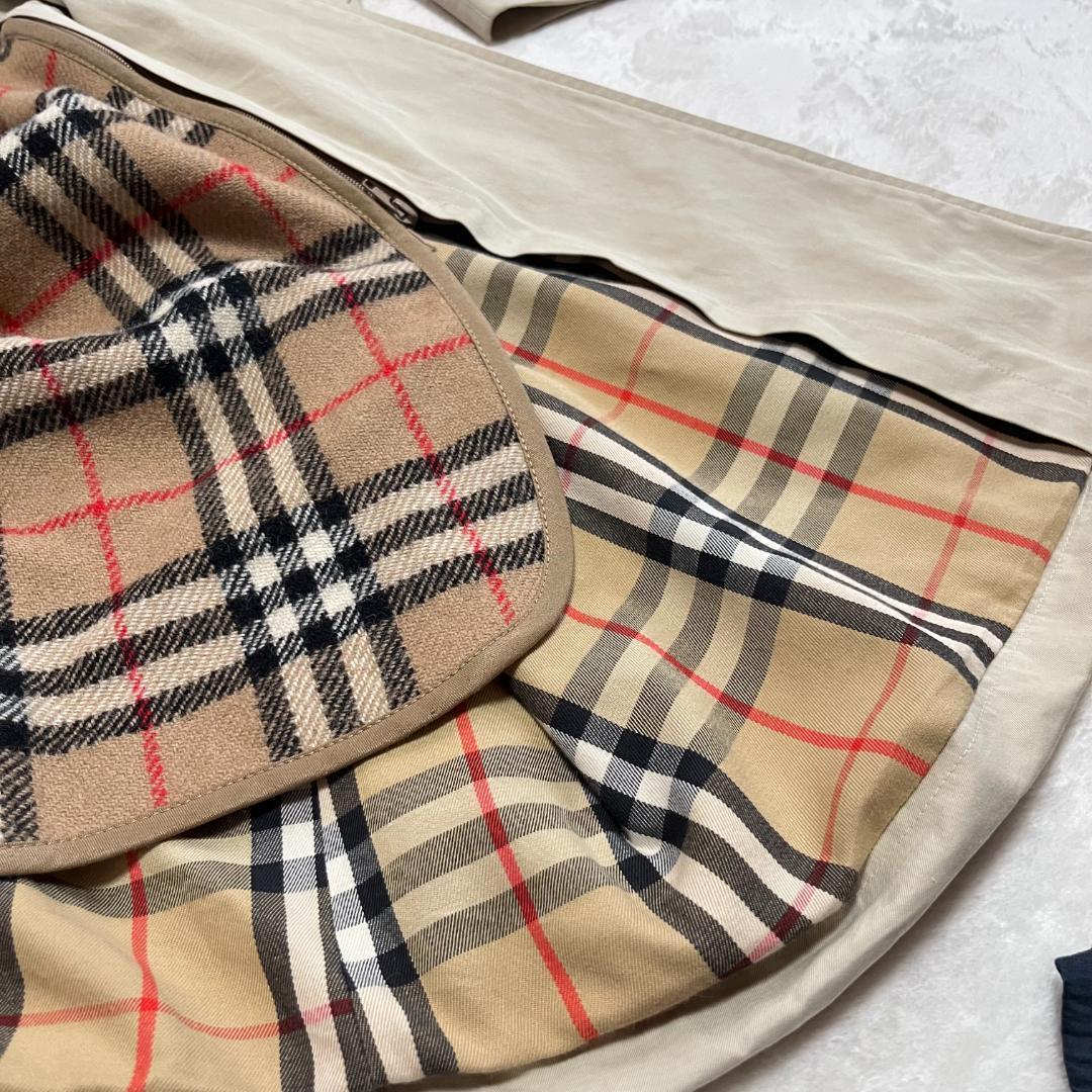 【極美品】バーバリー ステンカラーコート L ～ LL XL ライナー付き