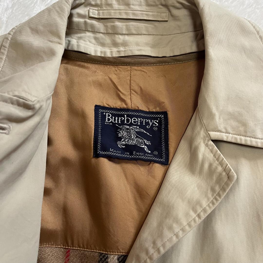 【極美品】バーバリー ステンカラーコート L ～ LL XL ライナー付き