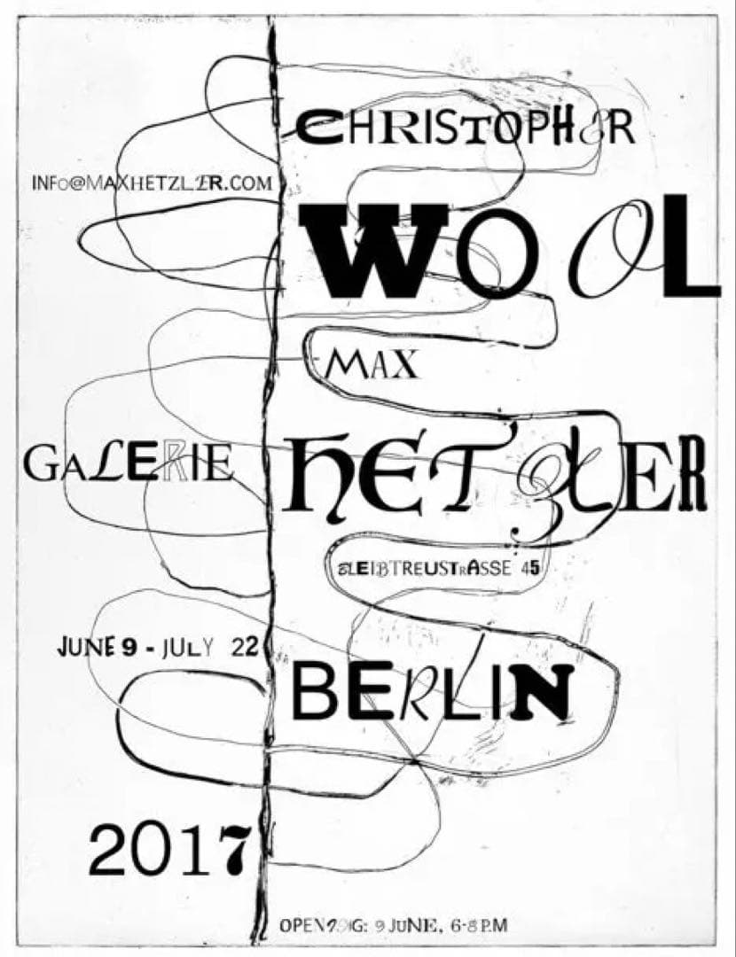 クリストファーウールChristopher Wool展覧会ポスター