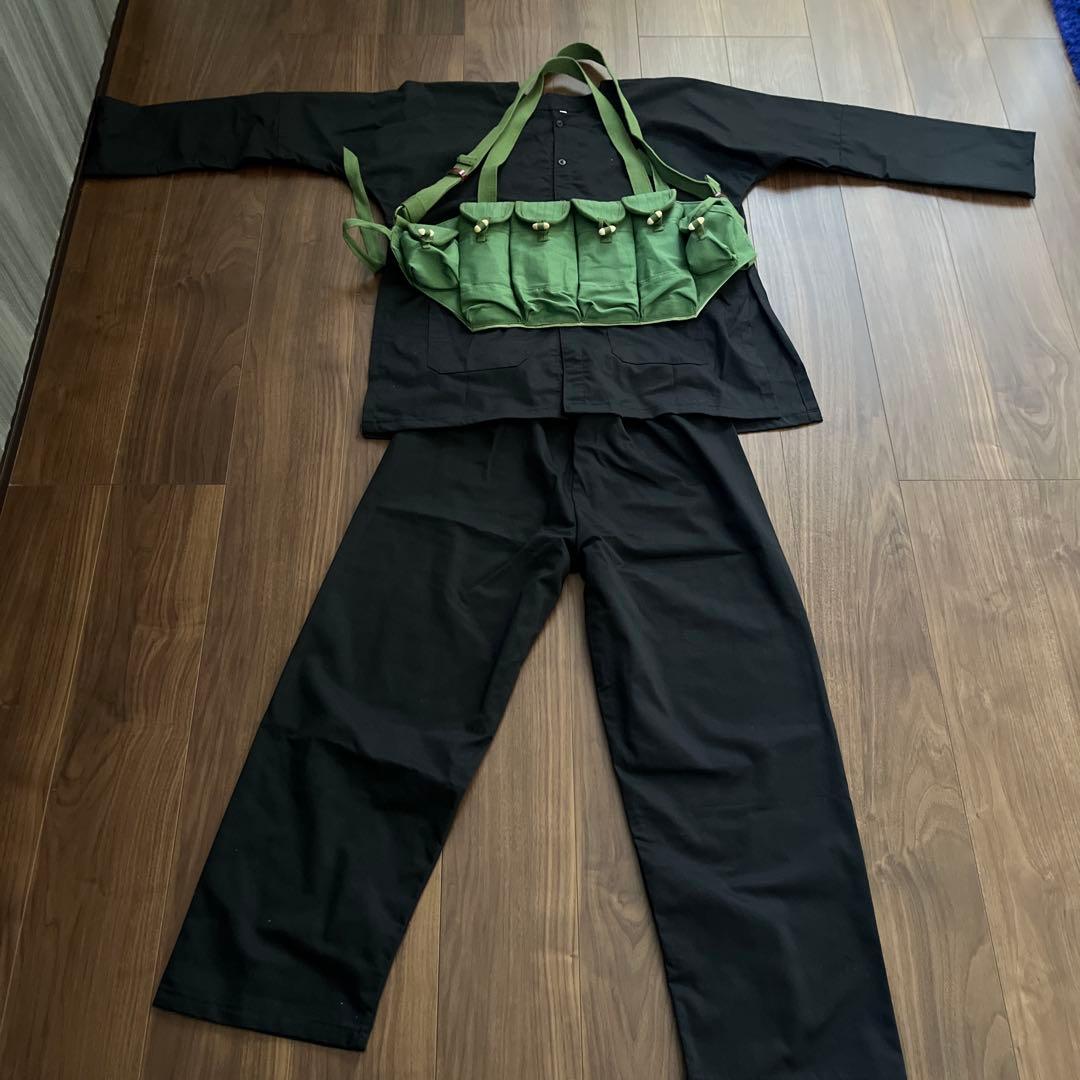 ベトコン装備 56式チェストリグ ブラックパジャマ 中国軍ズック