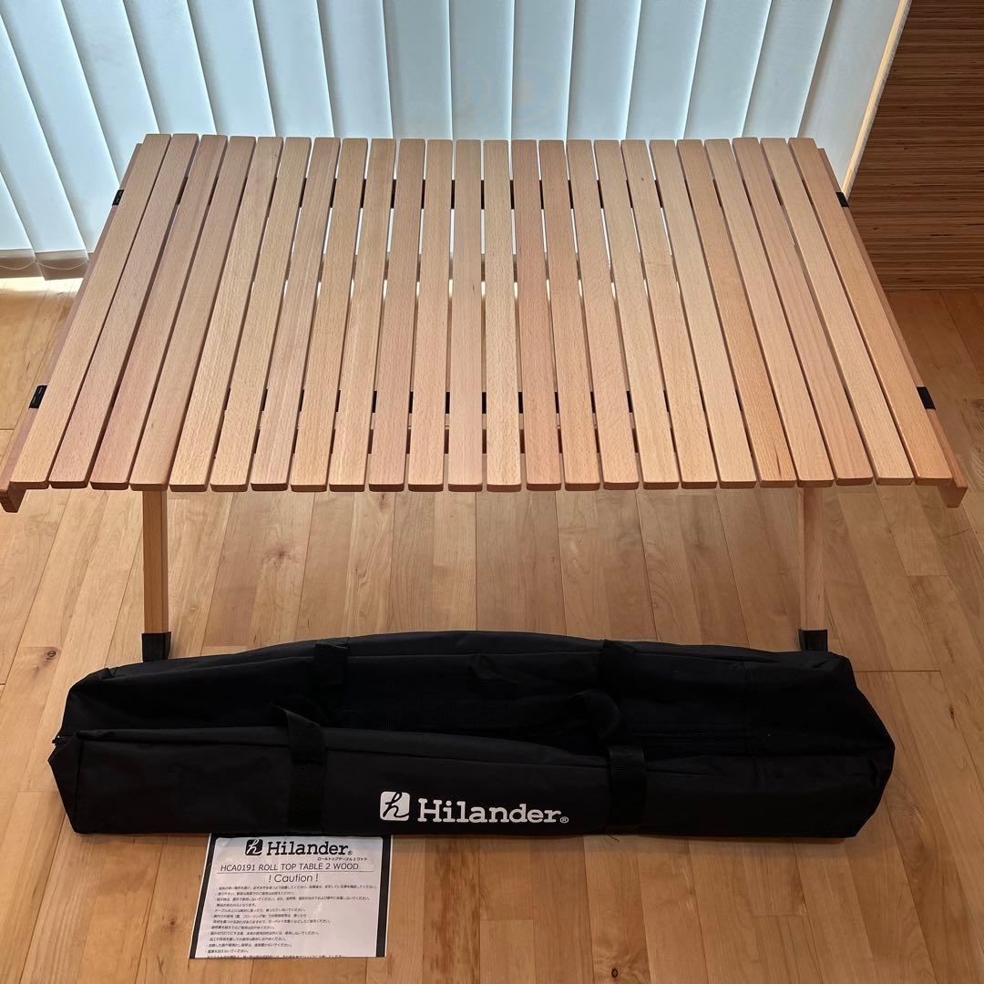 【新品未使用】Hilander（ハイランダー） ウッドロールトップテーブル　90