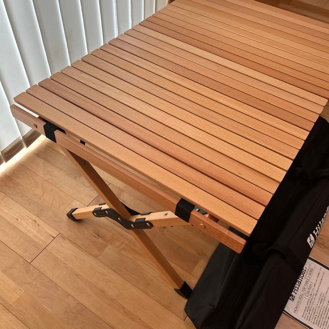 【新品未使用】Hilander（ハイランダー） ウッドロールトップテーブル　90