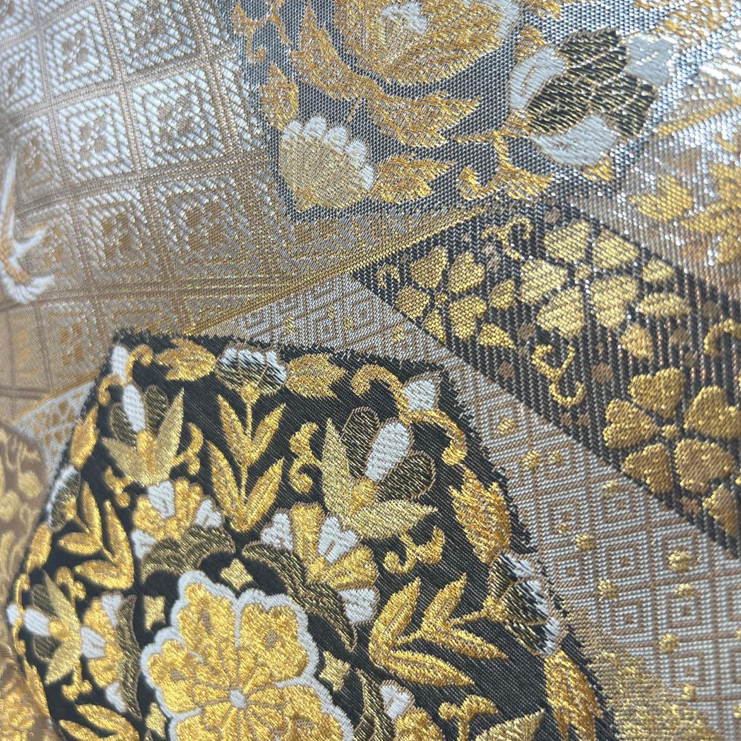 408 訪問着フルセット 正絹 濃紺 黒 金銀彩 たたき染め シック クール