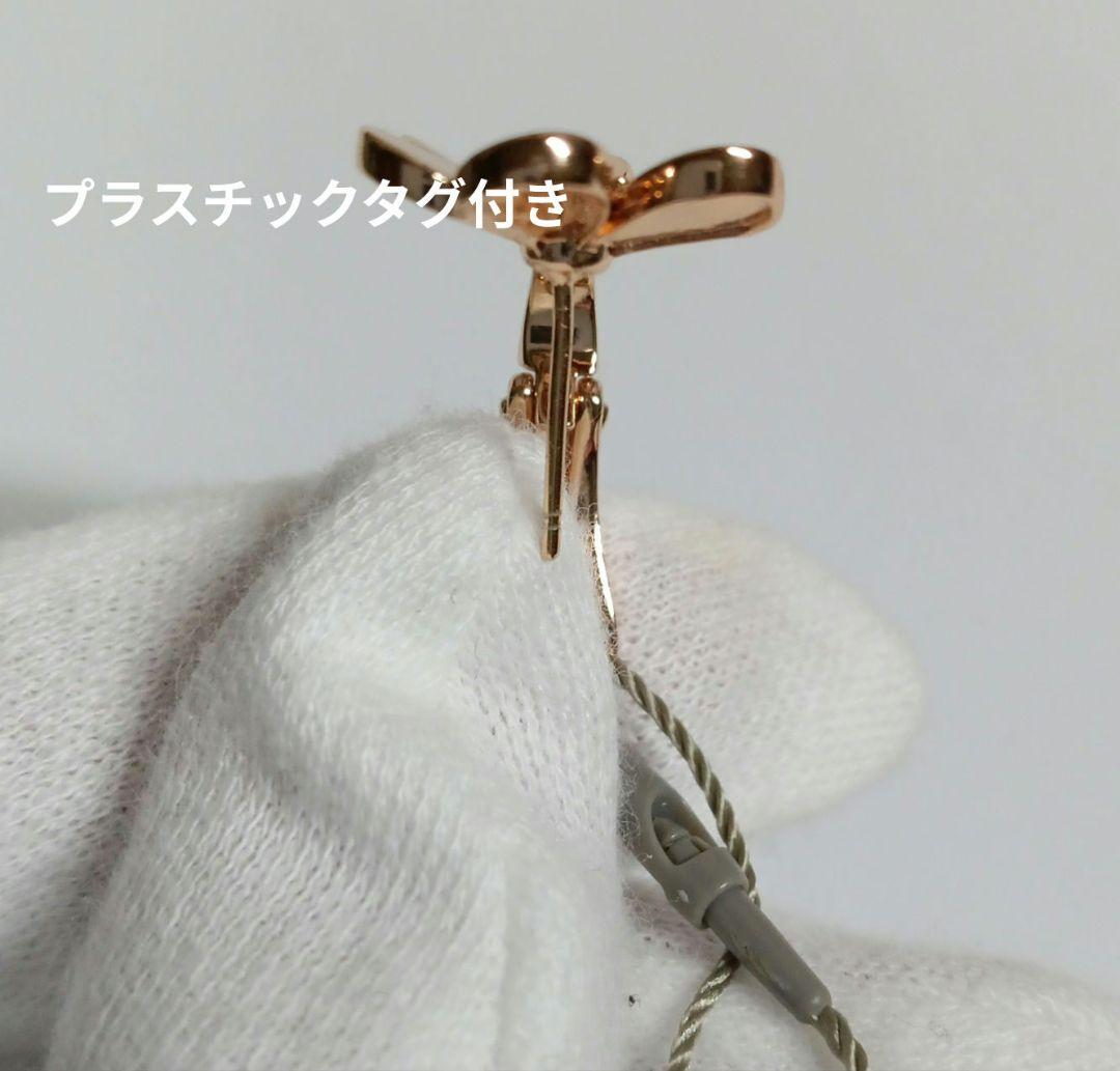 ハイクオリティ　三つ葉ピアス　フラワーピアス　ピンクゴールドカラー