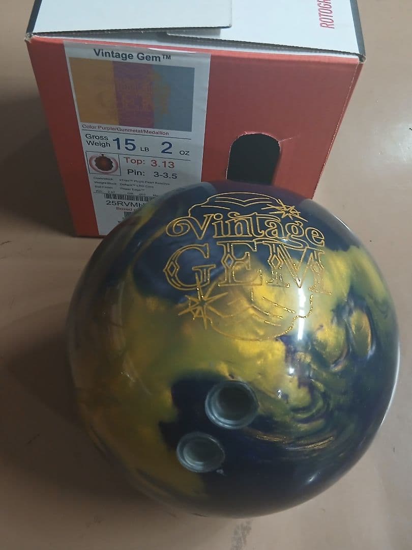 3ゲーム使用　ロトグリップ　ヴィンテージジェム　15p ボウリング