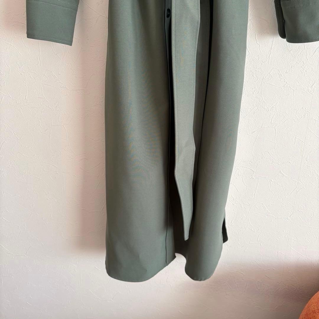 美品✨ SOEJU ソフトオックスシャツワンピース S カーキ 現行品