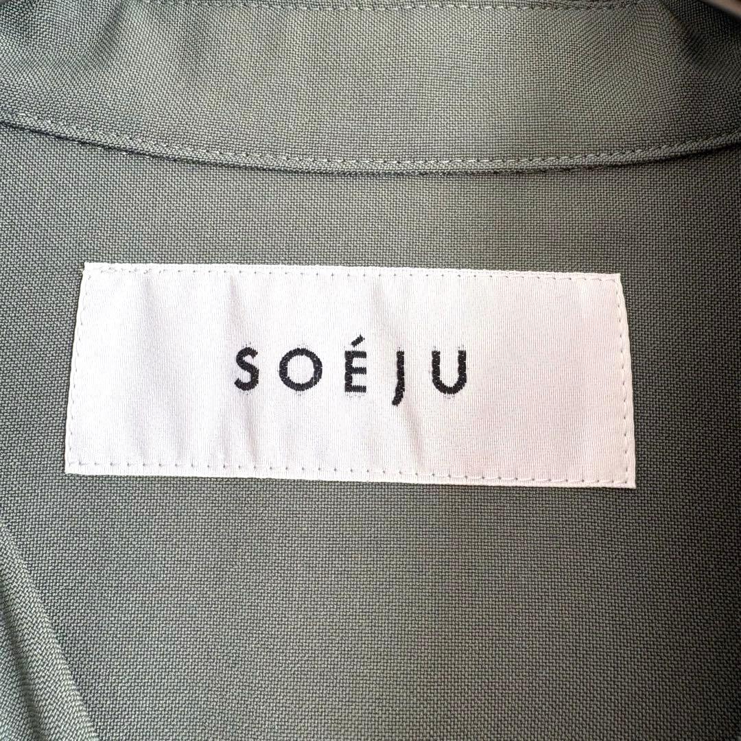 美品✨ SOEJU ソフトオックスシャツワンピース S カーキ 現行品