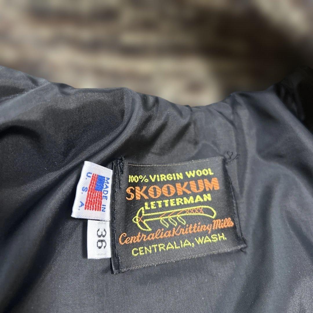 USA製　スクーカム　アワードジャケット　袖レザー　スタジャン