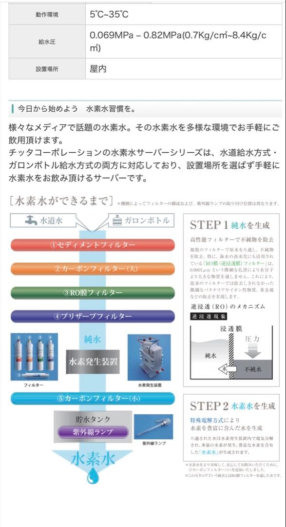 SIN 水素水♪ 水素水サーバー 水道直結式 HWP-100WWS