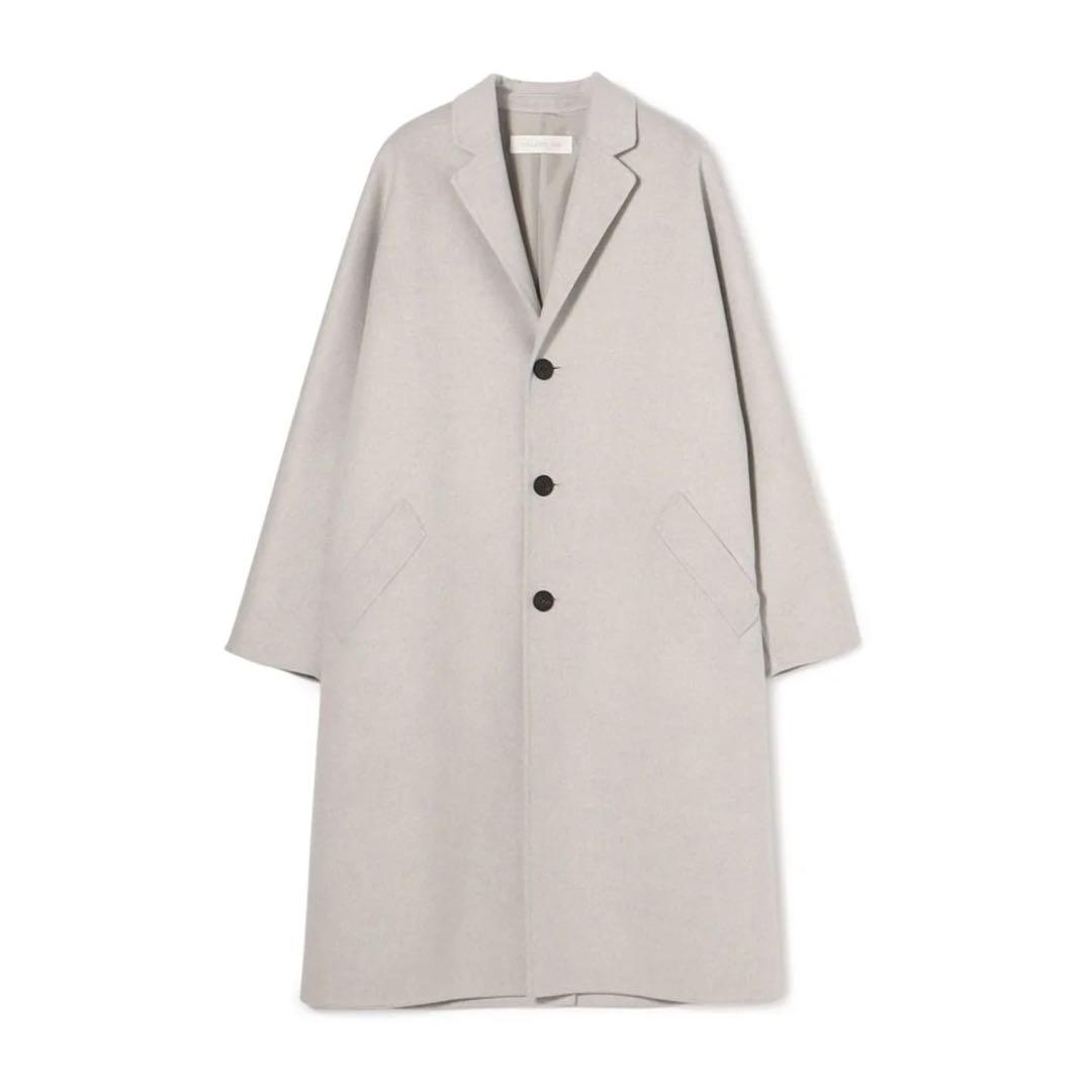 GALERIE VIE ウールダブルフェイスチェスターコート　ライトグレー