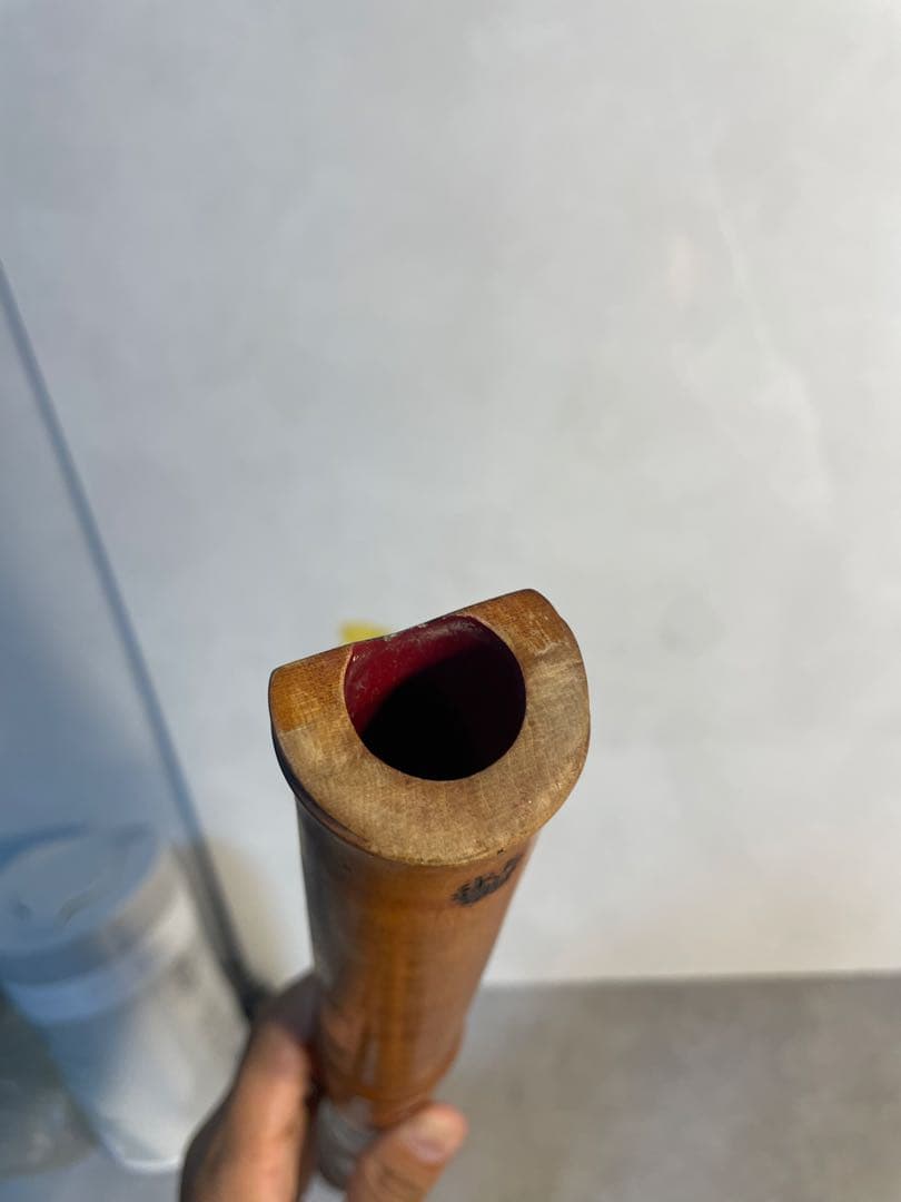 琴古流 尺八 1尺7寸管 胡蝶銘 在銘 和楽器 竹製 管楽器　当時物　音出確認済