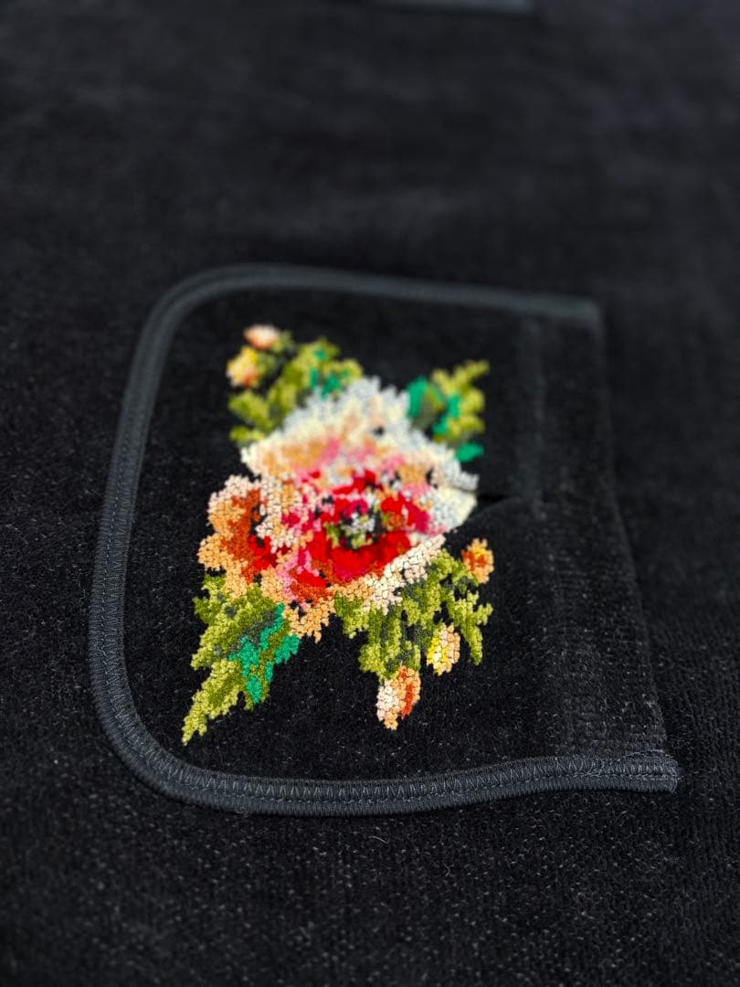 FEILER フェイラー シュニール織 ムーンライトフラワー エプロン ブラック