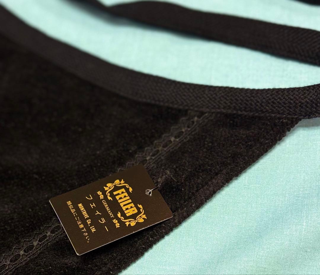 FEILER フェイラー シュニール織 ムーンライトフラワー エプロン ブラック