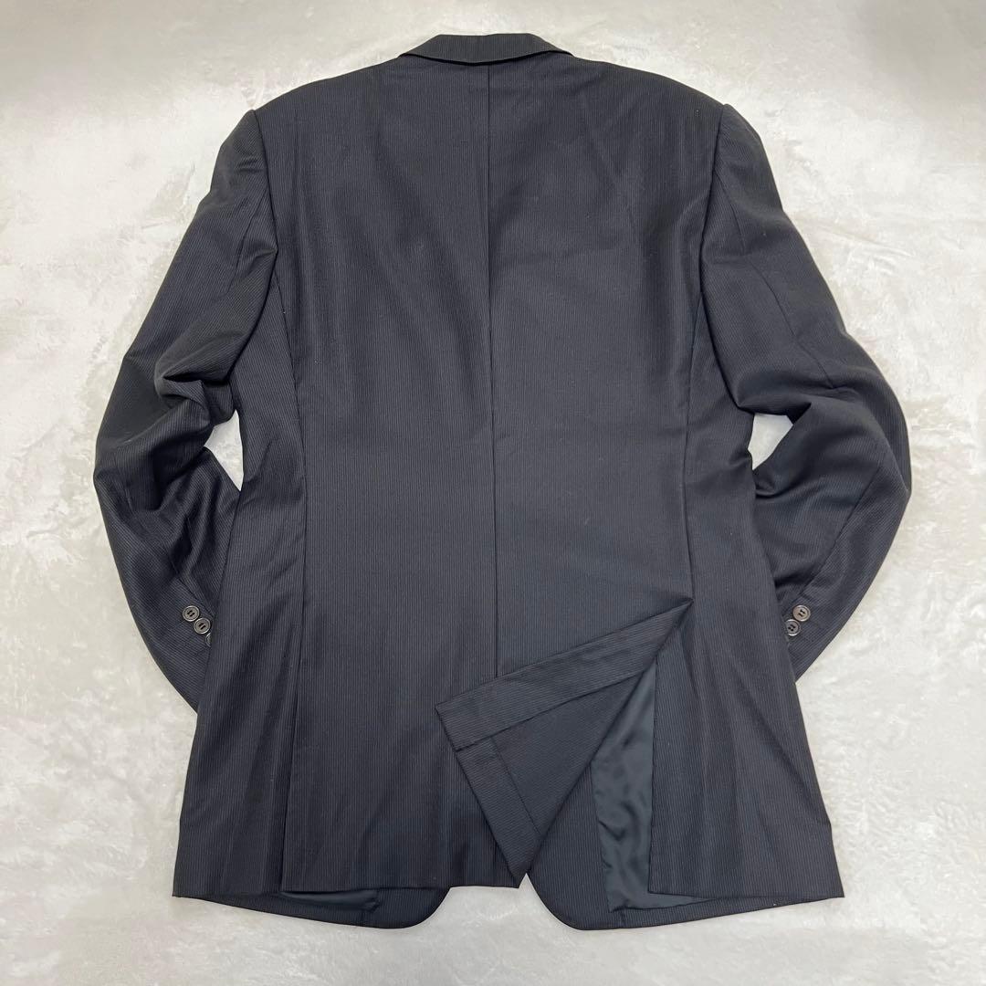 【美品】 ポールスミス　スーツセット　黒ストライプ　XL