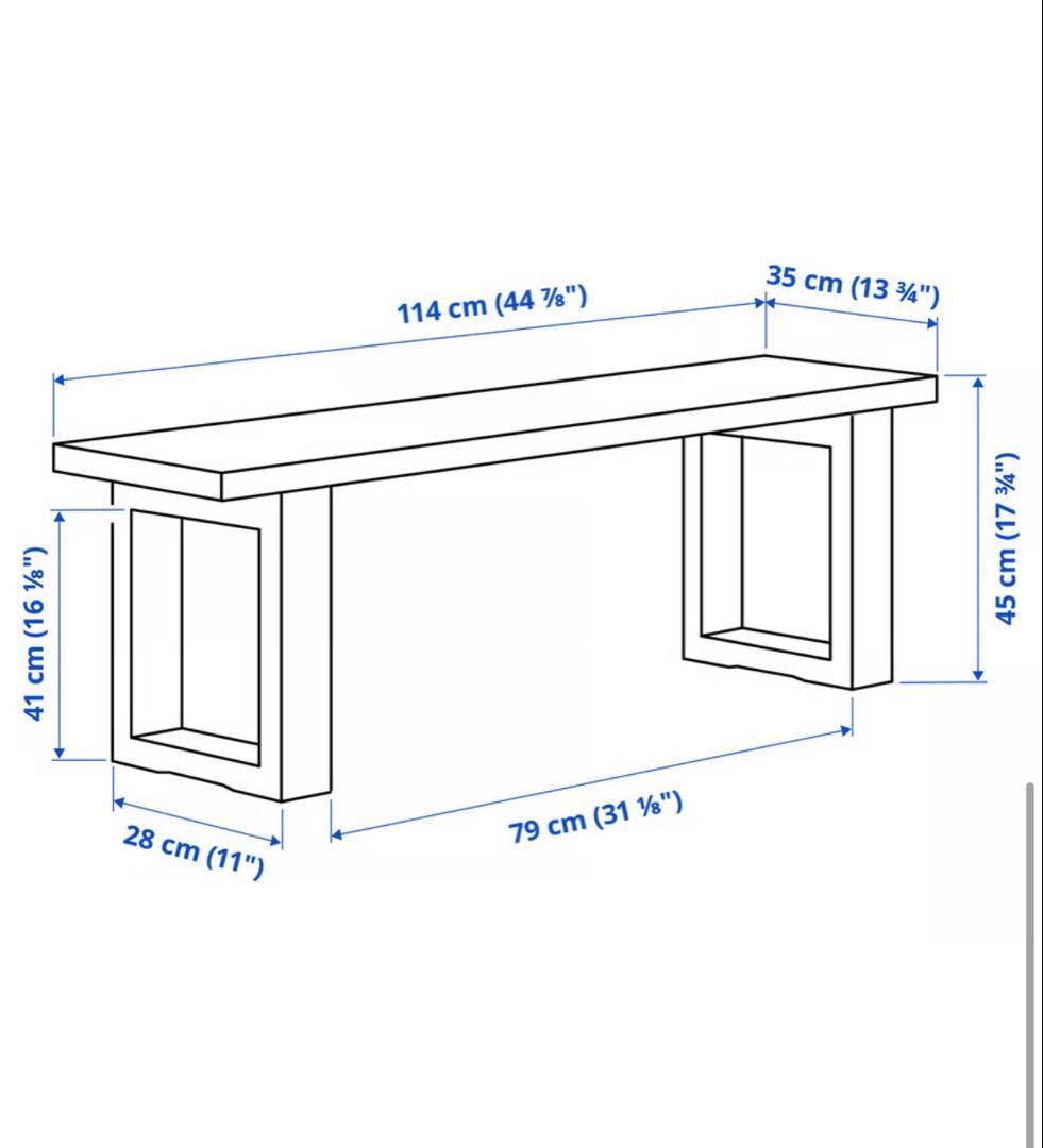 IKEA ダイニングテーブル+ベンチ　モールビロンガ