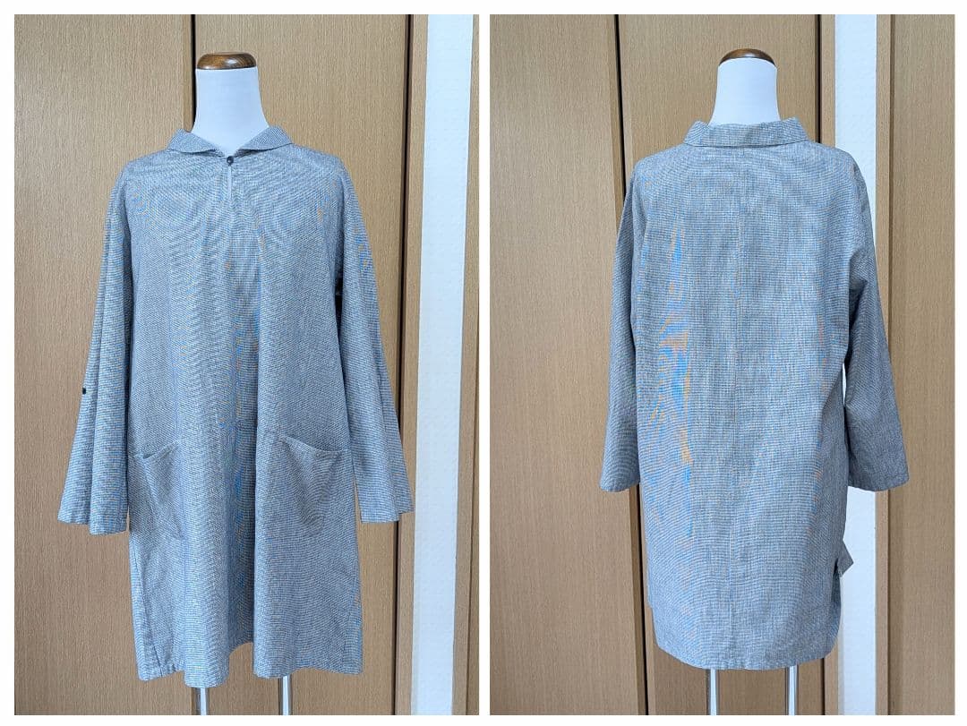 群言堂 コットン チュニック ワンピース 千鳥格子 近年モデル