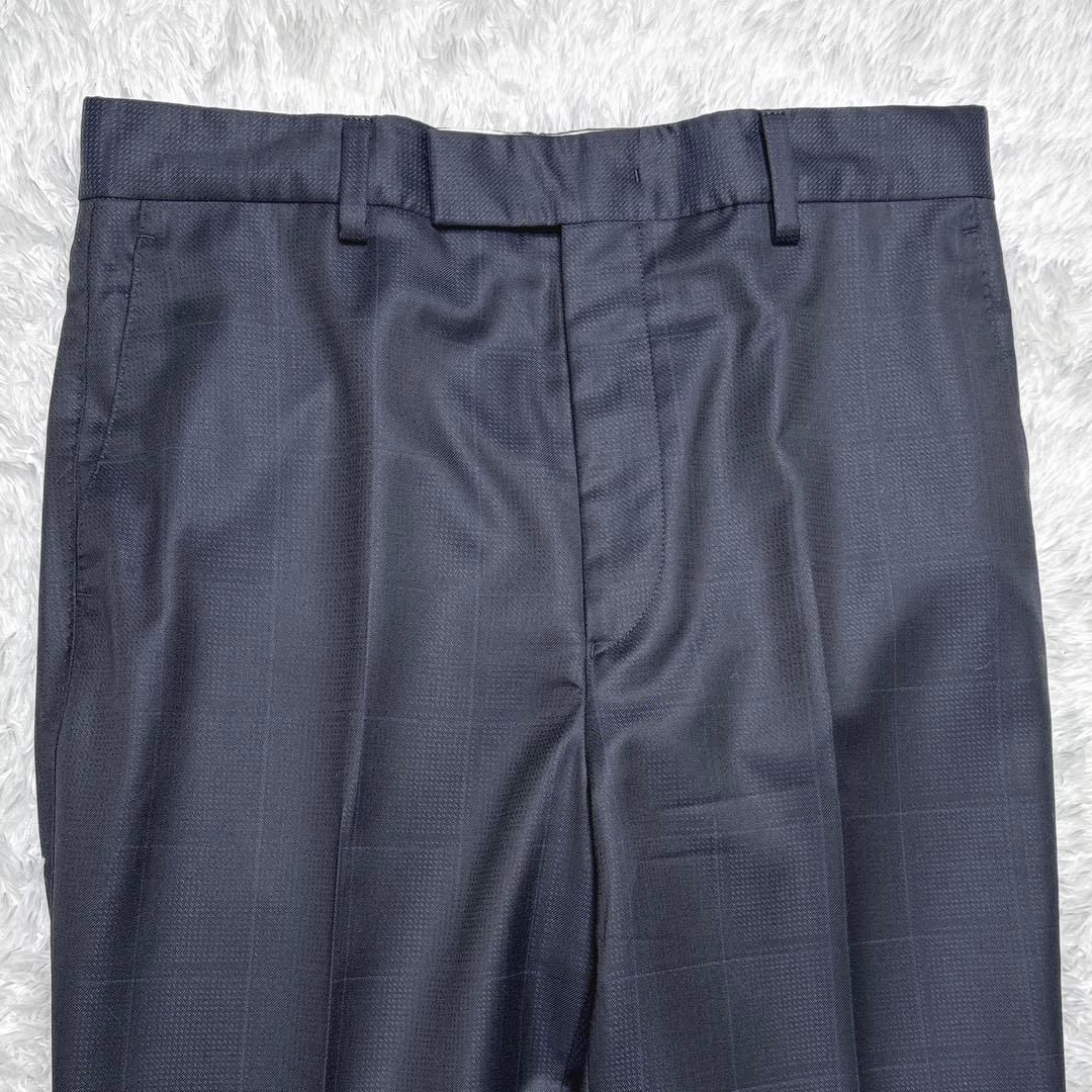 【極美品】ポールスミス 現行 デルフィノ シルク ウール スーツ 上下 紺 花柄