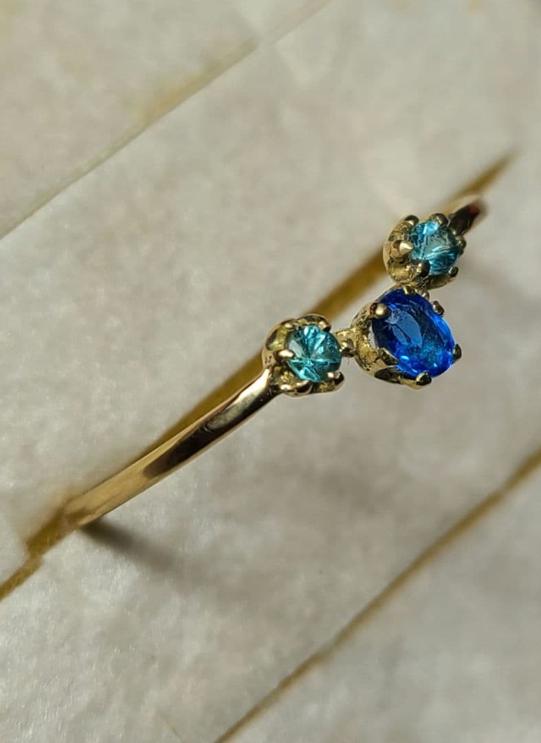 引き込まれる程美しいです★アウイナイト&バターリャパライバトルマリン18金★