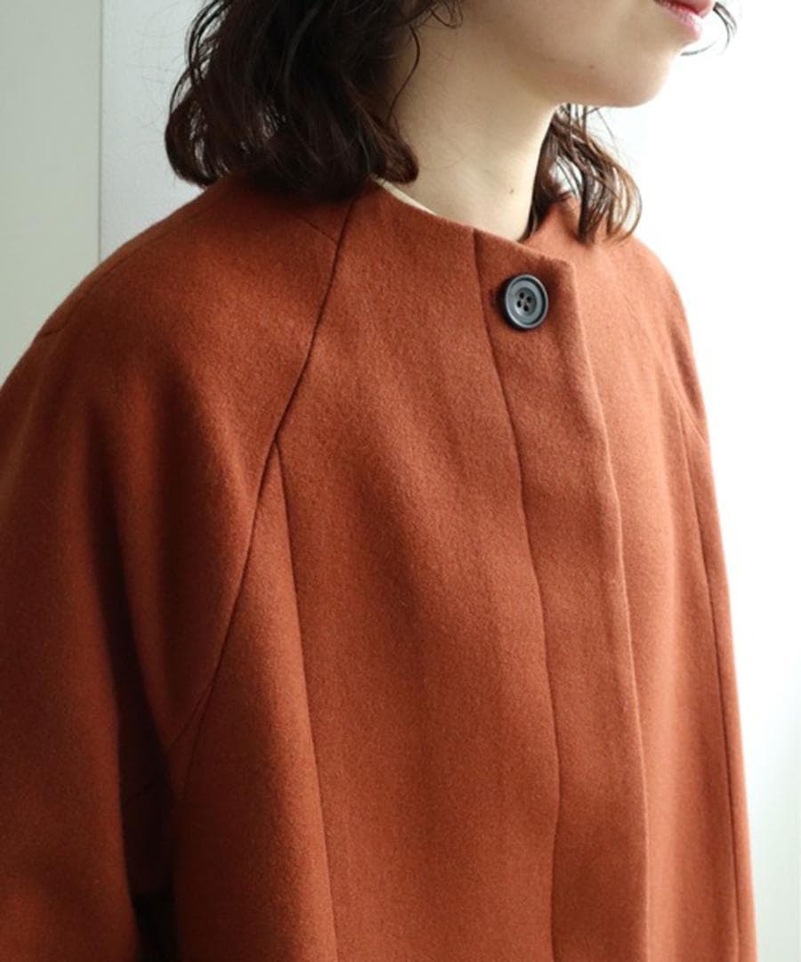 美品 yuni ユニ super100 Wool ラグランコクーンコート