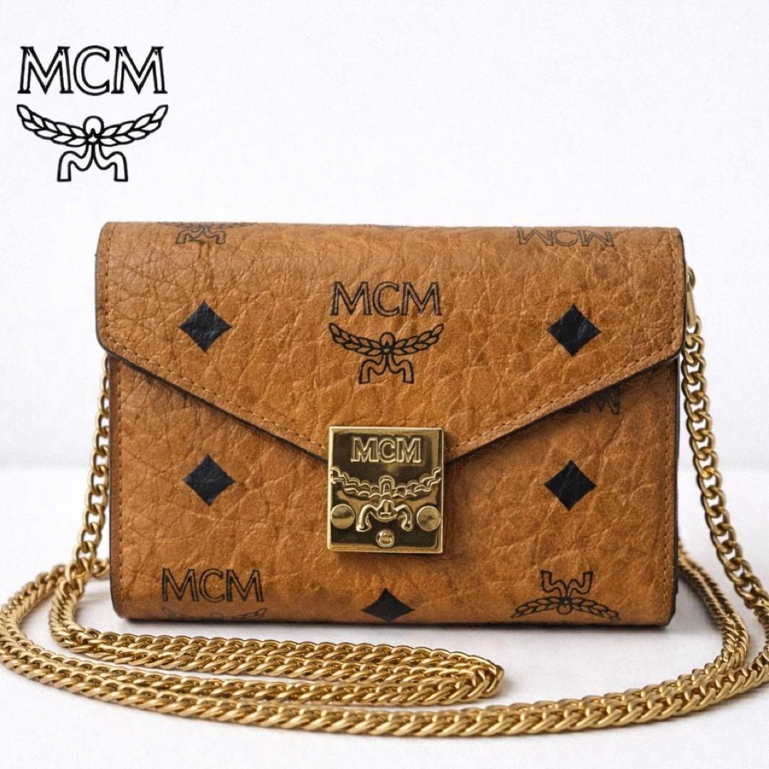 専用♡MCM✨ エムシーエム　ミニウォレット ゴールドチェーン ショルダーバッグ