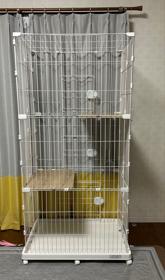 アイリスオーヤマ　ペットケージ３段PEC-903V ホワイト　中古美品