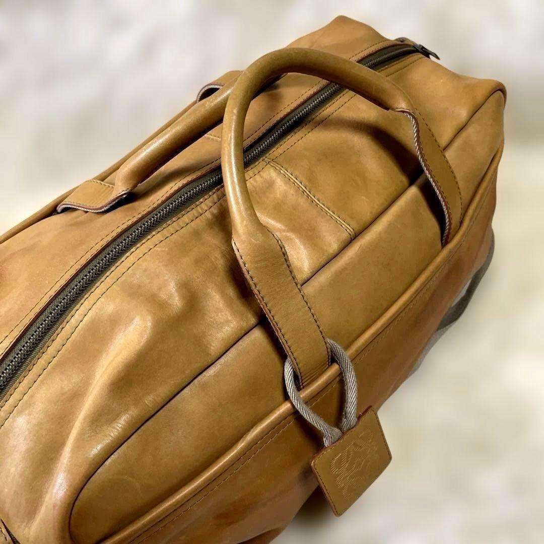 LOEWE ロエベ　ボストンバッグ レザー ベージュ ショルダー　ハンド　大きめ